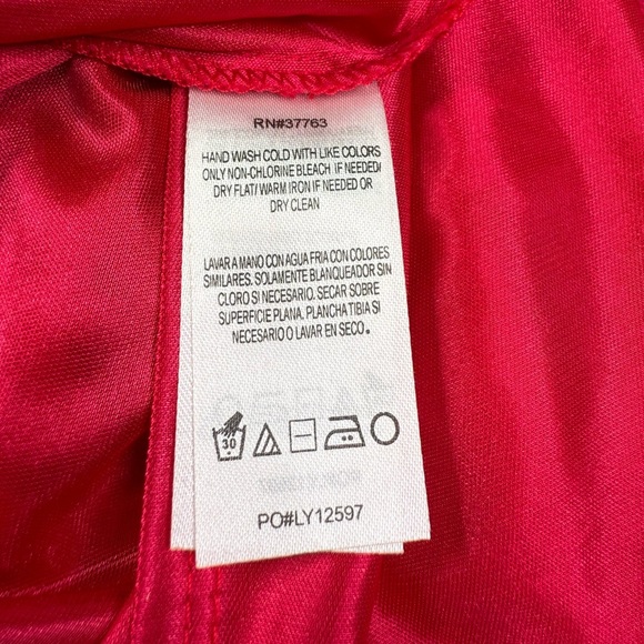 Laundry Shelli Segal Dress Pink Crochet Floral Knit Short Sleeve Sheath Size 6 - Picture 6 of 12